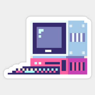 Pixel Art Retro Computer Sticker